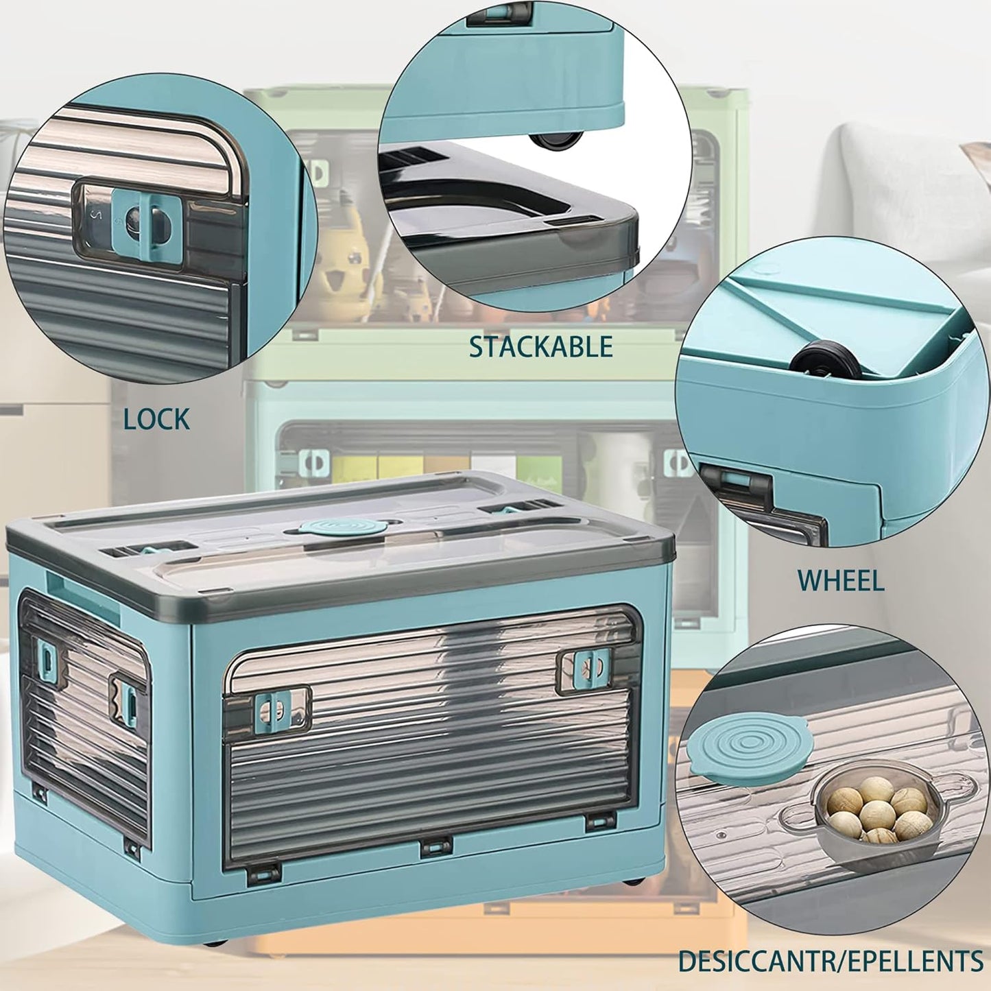 Collapsible Storage Bins,Closet Organizers and Storage,Storage Bins with Lids,Closet Organizers and Storage, Dorm Room Essentials,Folding Storage Box