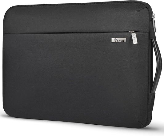 Voova Laptop Sleeve Case 13 13.6 Inch with Handle, 360°Protective Waterproof Slim Computer Bag Cover Compatible with MacBook Air 13 M1/M2/M3/M4 2020-2024, MacBook Pro 13, IPad Air/Pro 13, Black