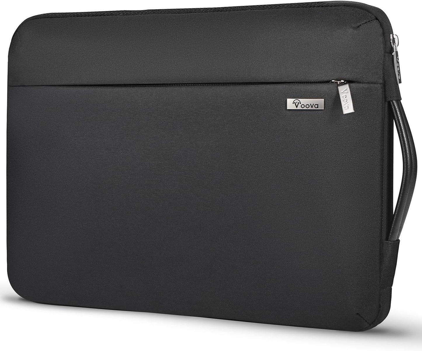 Voova Laptop Sleeve Case 14 15 Inch with Handle, 360° Protective Waterproof Slim Computer Bag Cover Compatible with MacBook Air 15 M2/M3/M4 2024-2025, MacBook Pro 14/15, Hp Chromebook 14, Black