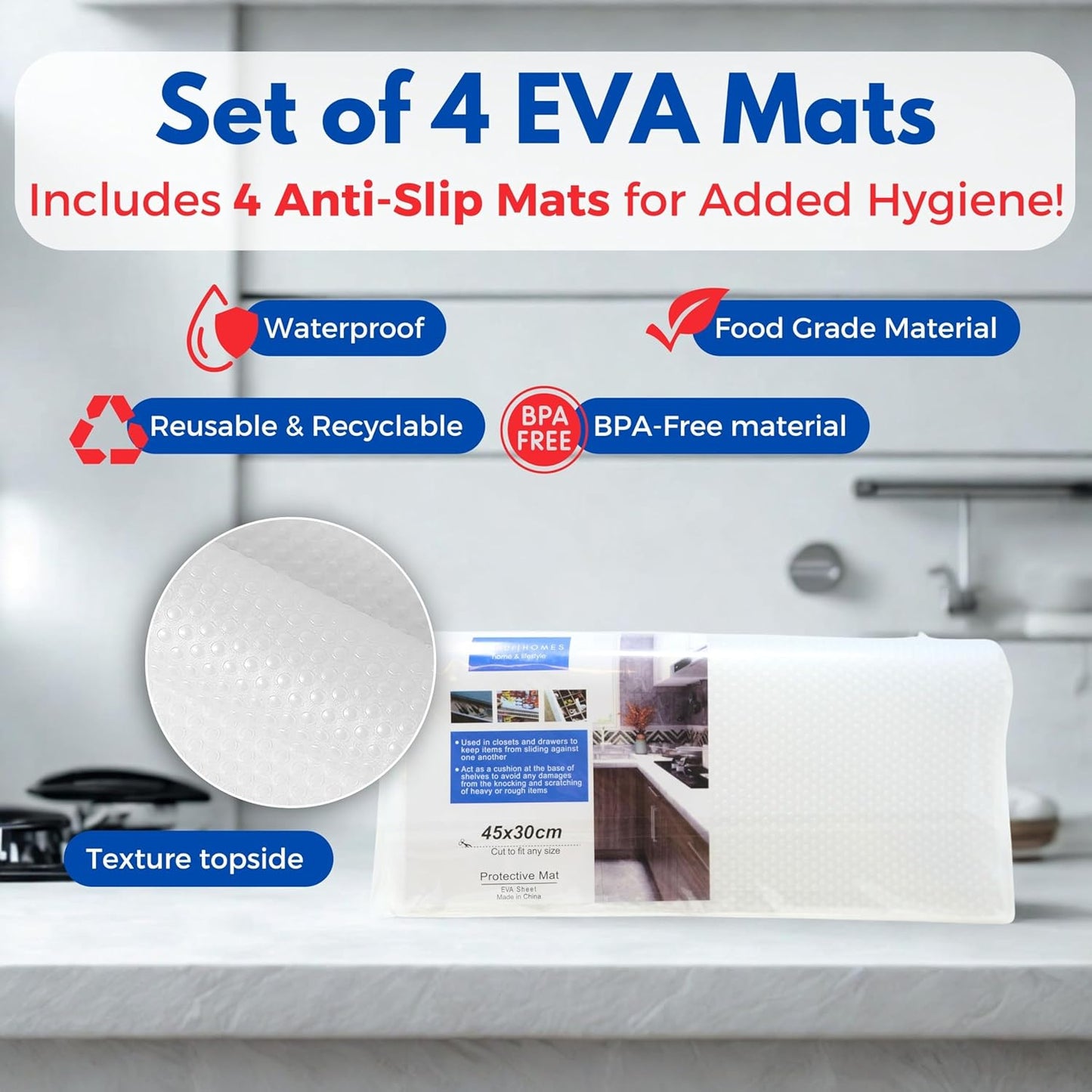 EVNE Refrigerator Drawers Fridge Drawer Organizer Fridge Organizer Drawers Small Size Refrigerator Shelf Pull Out Shelf Storage, Storage Egg Deli Cheese Meat 4 Liners Mats Included 15'' Max Size