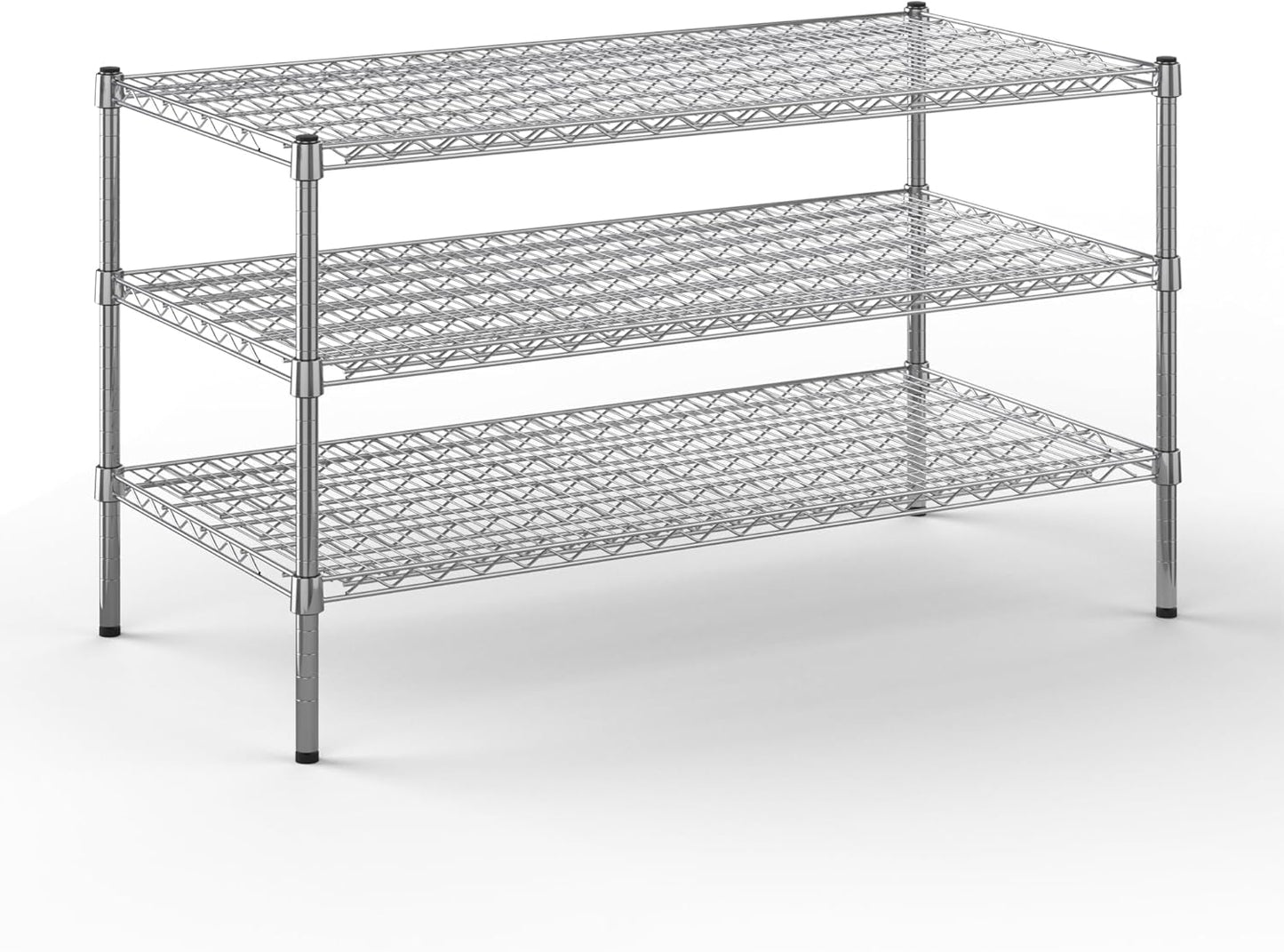 24" Deep x 48" Wide x 27" Height Wire Shelving Kit | 3-Tier | NSF Commercial Storage Rack Unit