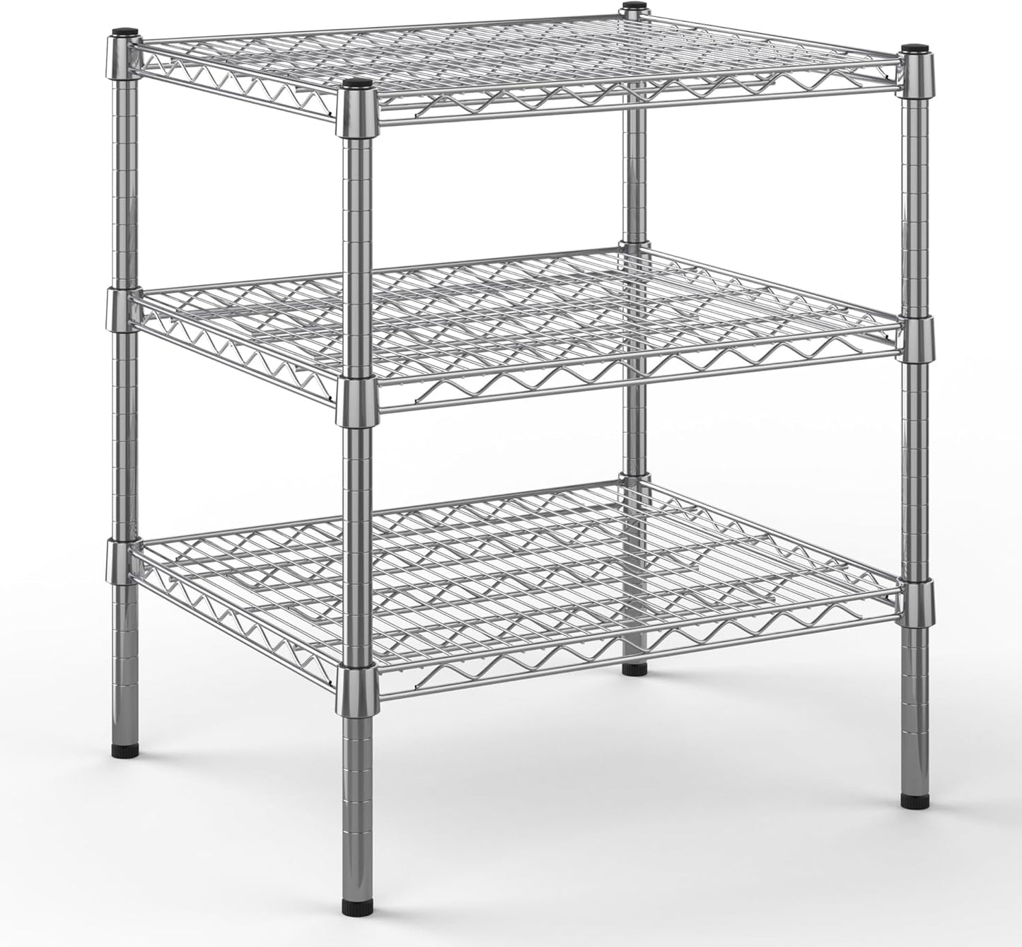 21" Deep x 24" Wide x 27" Height Wire Shelving Kit | 3-Tier | NSF Commercial Storage Rack Unit
