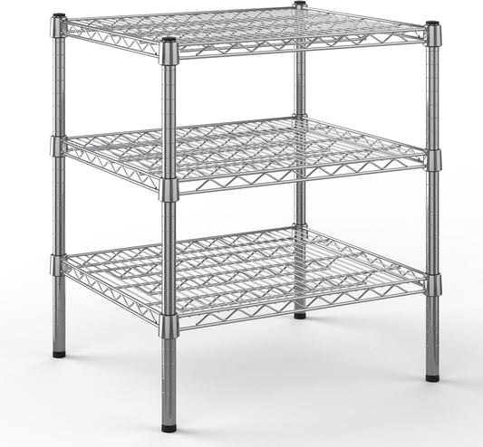 21" Deep x 24" Wide x 27" Height Wire Shelving Kit | 3-Tier | NSF Commercial Storage Rack Unit