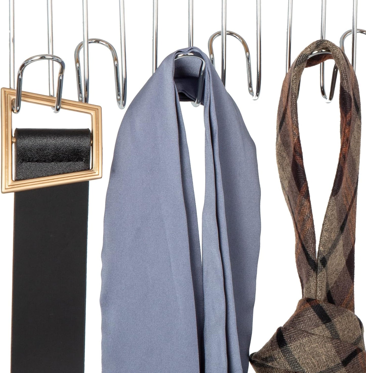 Amazon Basics Wooden Belt Hanger - Natural, 2-Pack
