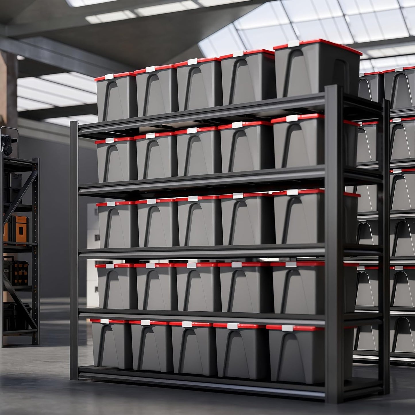 72“H Garage Shelving Heavy Duty Storage Shelves 3500 LBS Adjustable Metal Shelving Uints and Storage for Garage,Warehouse,School,Commercial,Business, 62 "W x 24 "D x 72 "H (5T 72*62*24)
