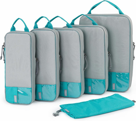 BAGSMART 6 Set /4 Set/2 Set Compression Packing Cubes for Travel, Lightweight Luggage Organizer Bags, Durable Space Saver Bags Travel Essentials
