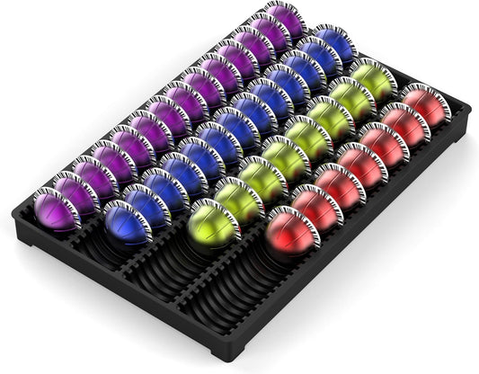 EVERIE Coffee Pod Storage Holder Drawer Insert for Counter Compatible with Nespresso Vertuoline Capsules, Pack of 2