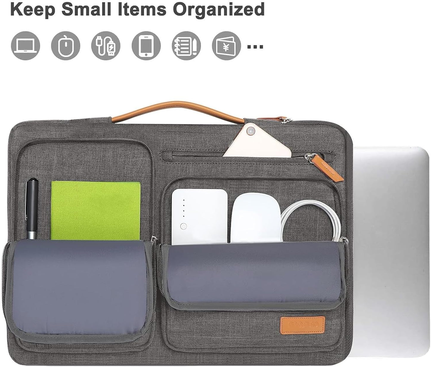 MOSISO 360 Protective Laptop Case 13 inch, 13 inch Laptop Sleeve Compatible with MacBook Air M4 M3 M2 M1 2025-2018/Pro M2 M1 2025-2016, Side Open Carrying Case with 4 Zipper Pockets&Handle, Taupe Gray