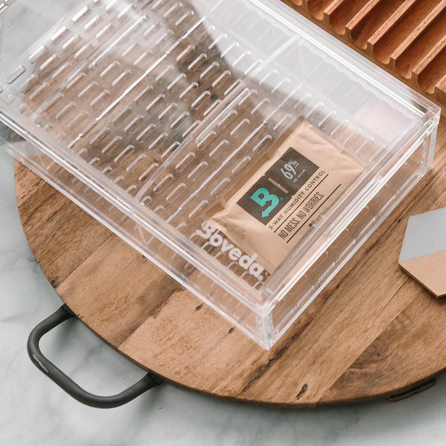 Boveda 69% Two-Way Humidity Control Packs For Plastic and Wood Containers Size 60 – 4 Pack – Moisture Absorbers – Humidifier Packs – Hydration Packets in Resealable Bag