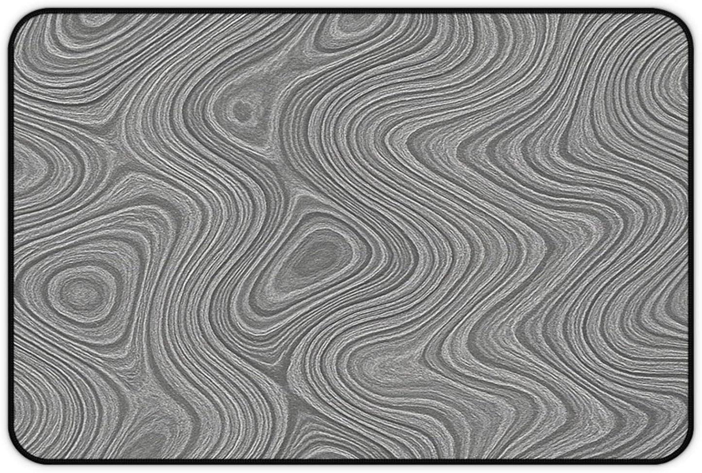 Brushed Metal Texture Desk Mat - Extended Mouse Pad & Desk Pad, Neoprene Surface, Non-Slip Rubber Base, Stitched Edges, Desk Protector for Keyboard & Mouse, Sizes 12x18/12x22/16x32 (Damascus, 12x18)