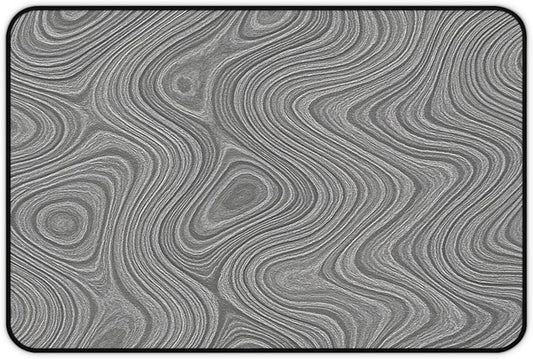 Brushed Metal Texture Desk Mat - Extended Mouse Pad & Desk Pad, Neoprene Surface, Non-Slip Rubber Base, Stitched Edges, Desk Protector for Keyboard & Mouse, Sizes 12x18/12x22/16x32 (Damascus, 12x18)