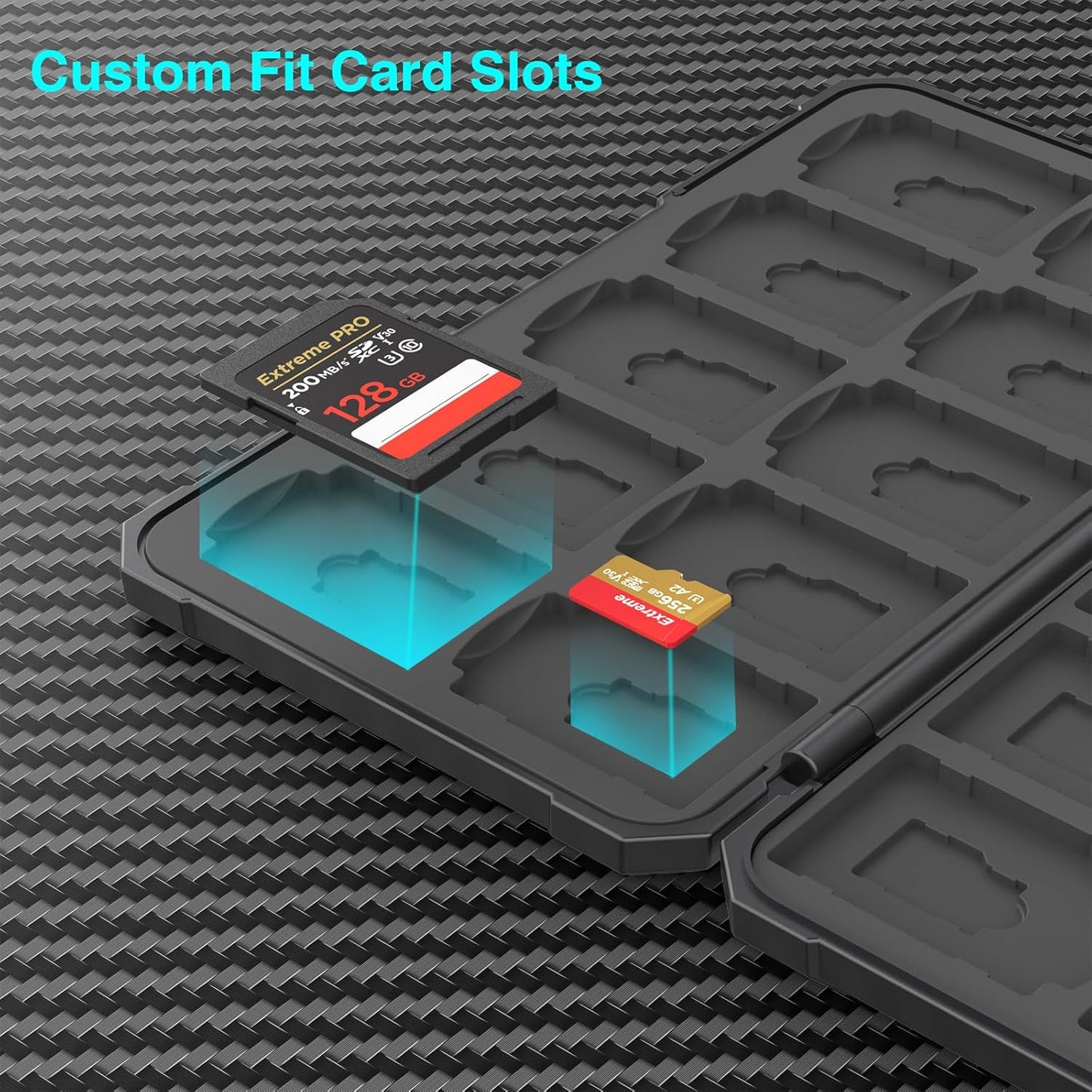 SD Card Holder Memory Card Case for SD/TF Cards, Memory Storage Organizer for 20 SDXC SDHC and 20 TF Cards