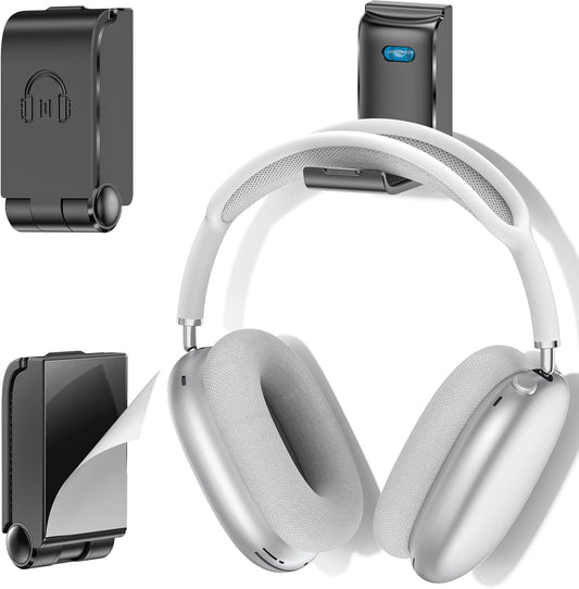 Headphone Stand Wall Mount, Gaming Headset Wall Shelf & Desk Holder, Hook Hanger, for Office / PS5/ XBOX/ PS4 Headset, Must Have Video Game Accessories, Essentials & Gift for Boys & Girls- 1 Pack