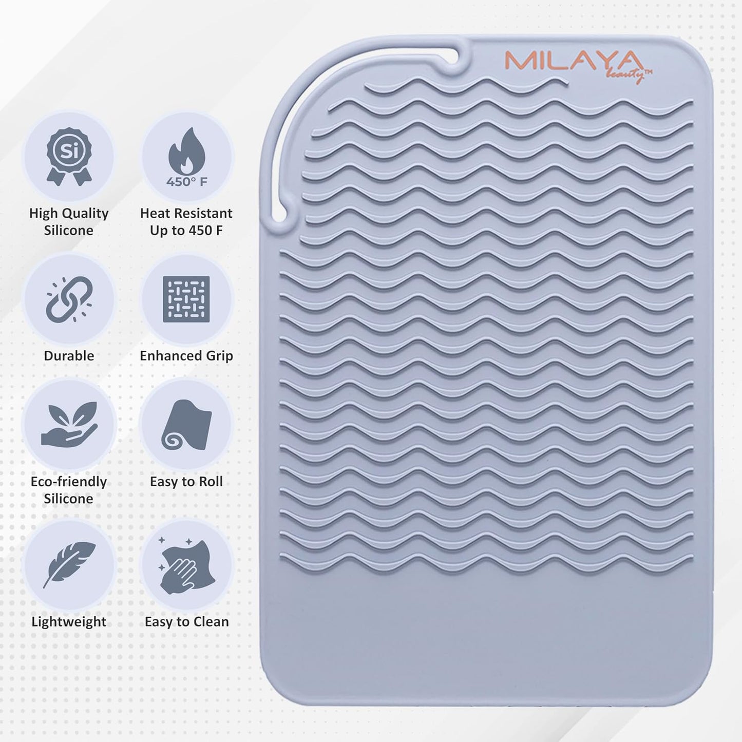 Heat Resistant Mat - Curling Iron Holder - Silicone Heat Resistant Mat - Makeup Mat - Hot Tools Mat - Hot Tools Flat Iron Holder - Vanity Decor - Vanity Accessories