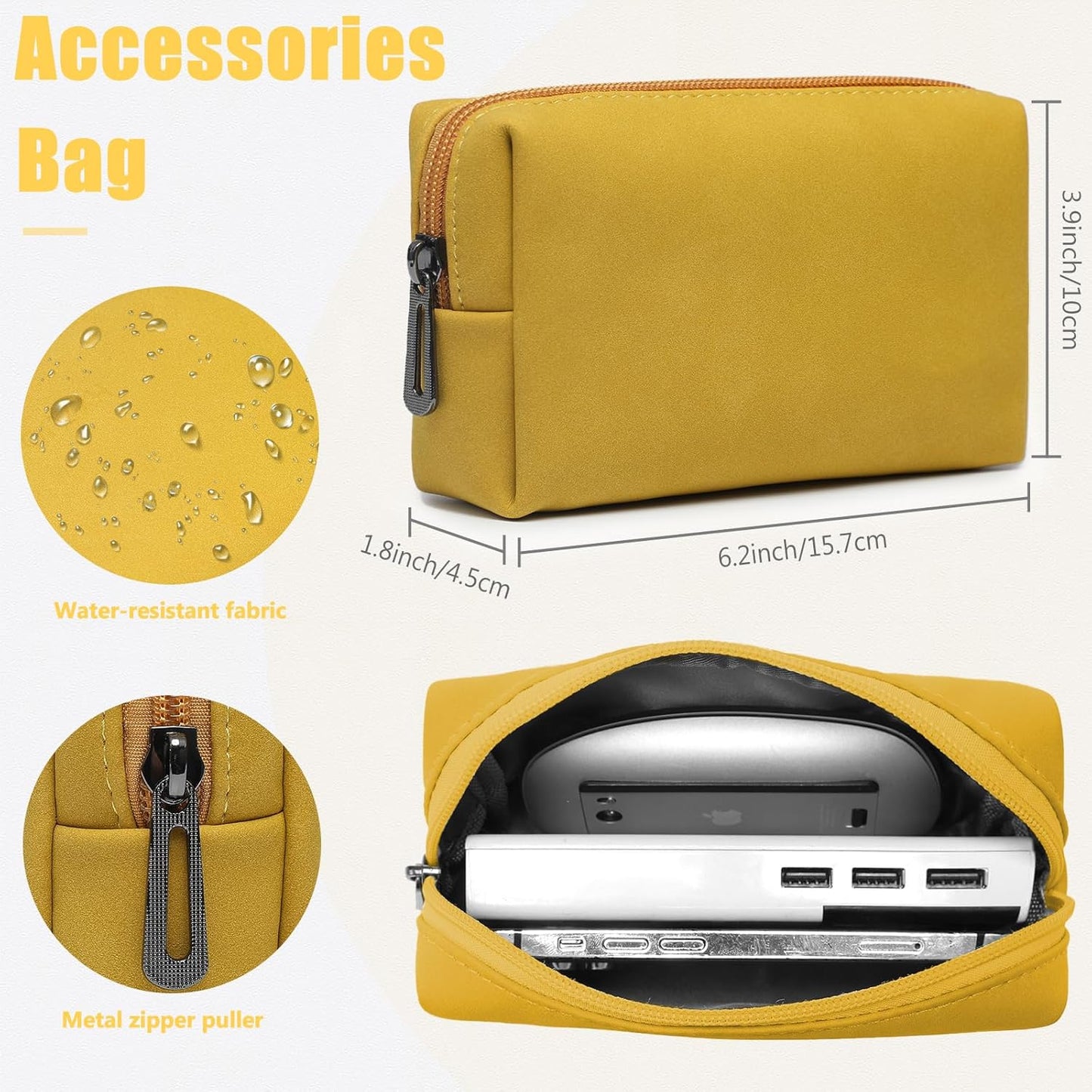 HYZUO 15 Inch Laptop Sleeve Case with Stand for MacBook Air 15 M4 A3241 M3 A3114 M2 A2941 2025-2023, 15" Surface Laptop 7/6/5/4, MacBook Pro 15 A1990 A1707 2019-2016, with Pouch, Olive Yellow