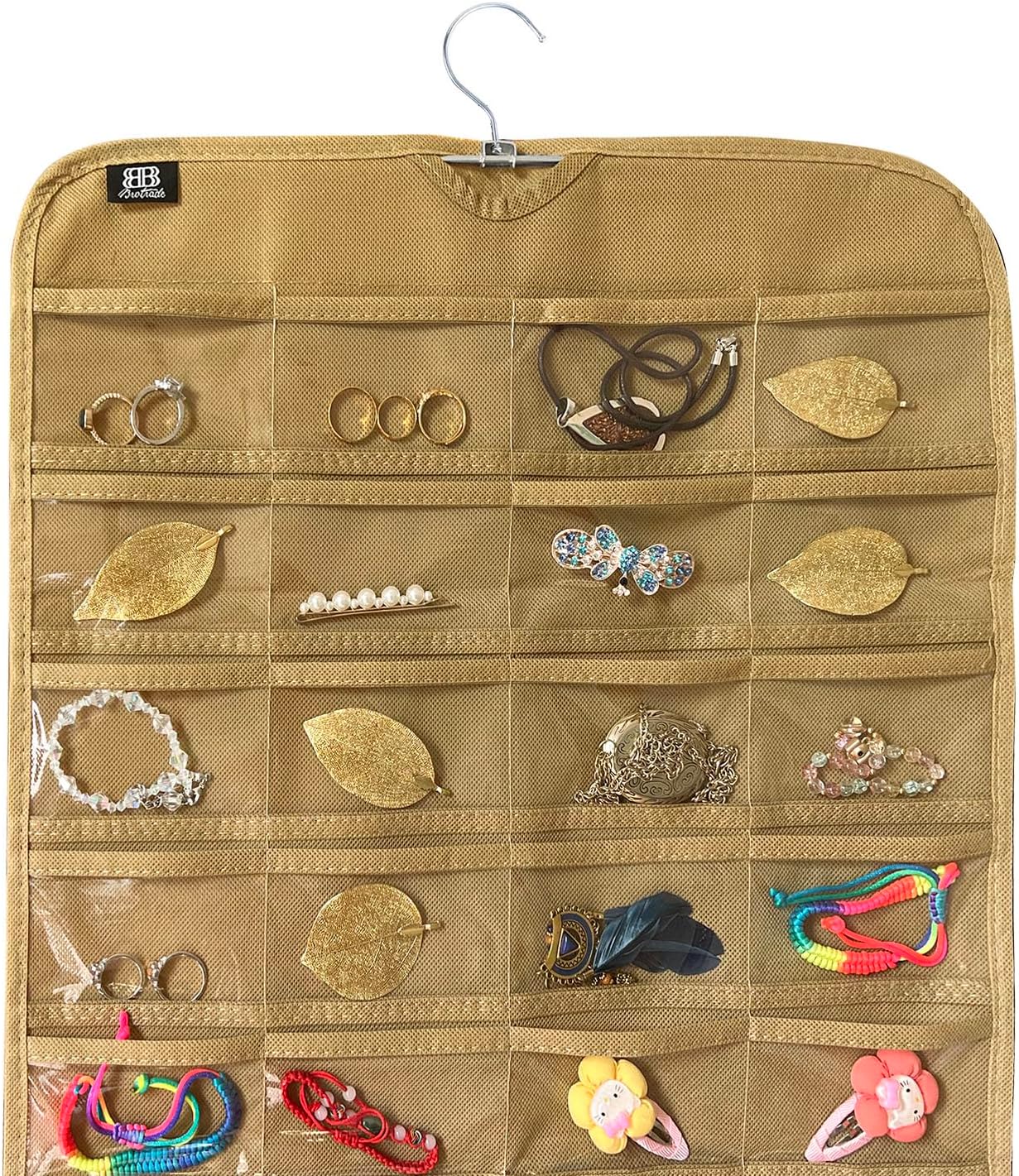 BB Brotrade Hanging Jewelry Organizer,Accessories Organizer,80 Pocket Organizer for Holding Jewelries