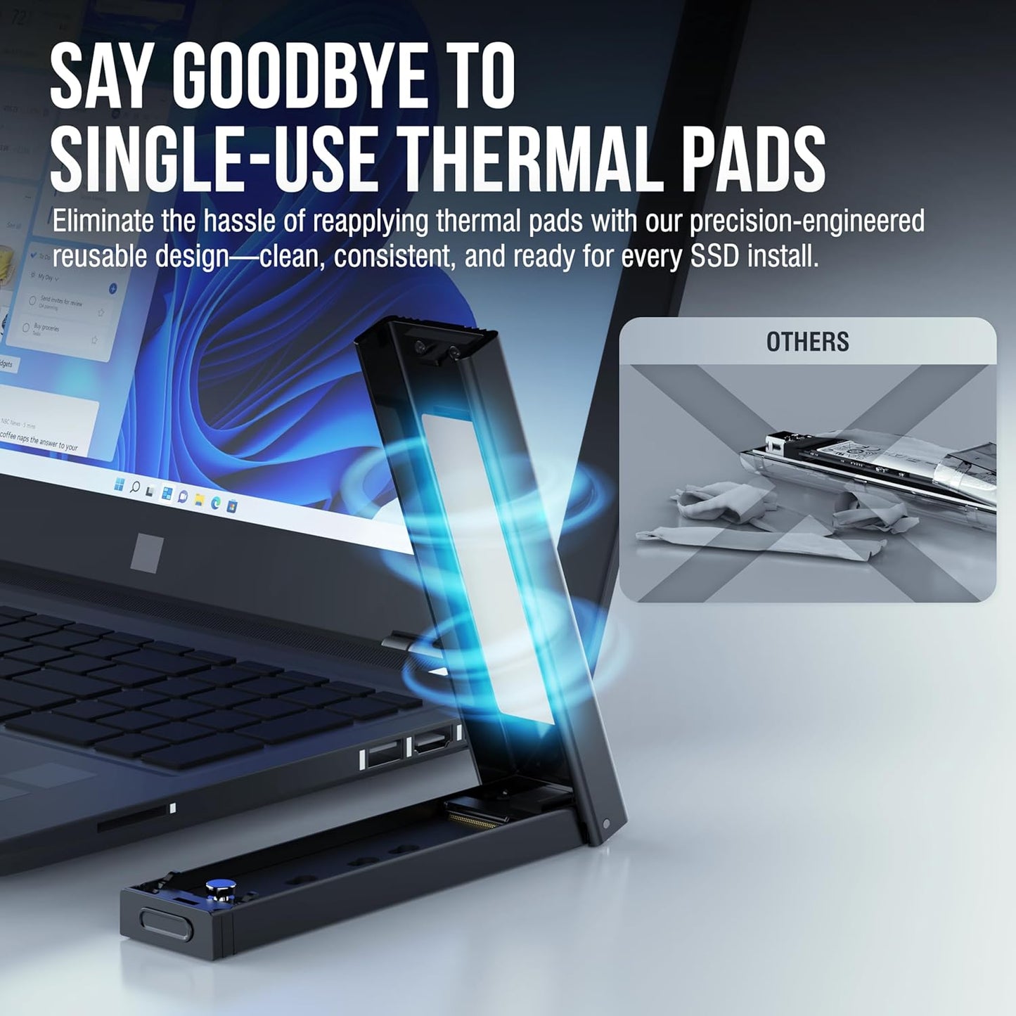Sabrent USB 3.2 Type-C Tool-Free Enclosure for M.2 PCIe NVMe and SATA SSDs (EC-SNVE)