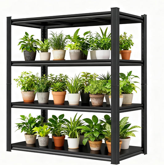 Garage Storage Shelves,5 Tier Shelving Unit, 40 inch Wide, 18” Deep, 78” Tall Organizer Metal Shelf for Basement/Laundry/Pantry Heavy Duty, Adjustable,Easy to Install (4Tier-45"WX16"DX63"H)