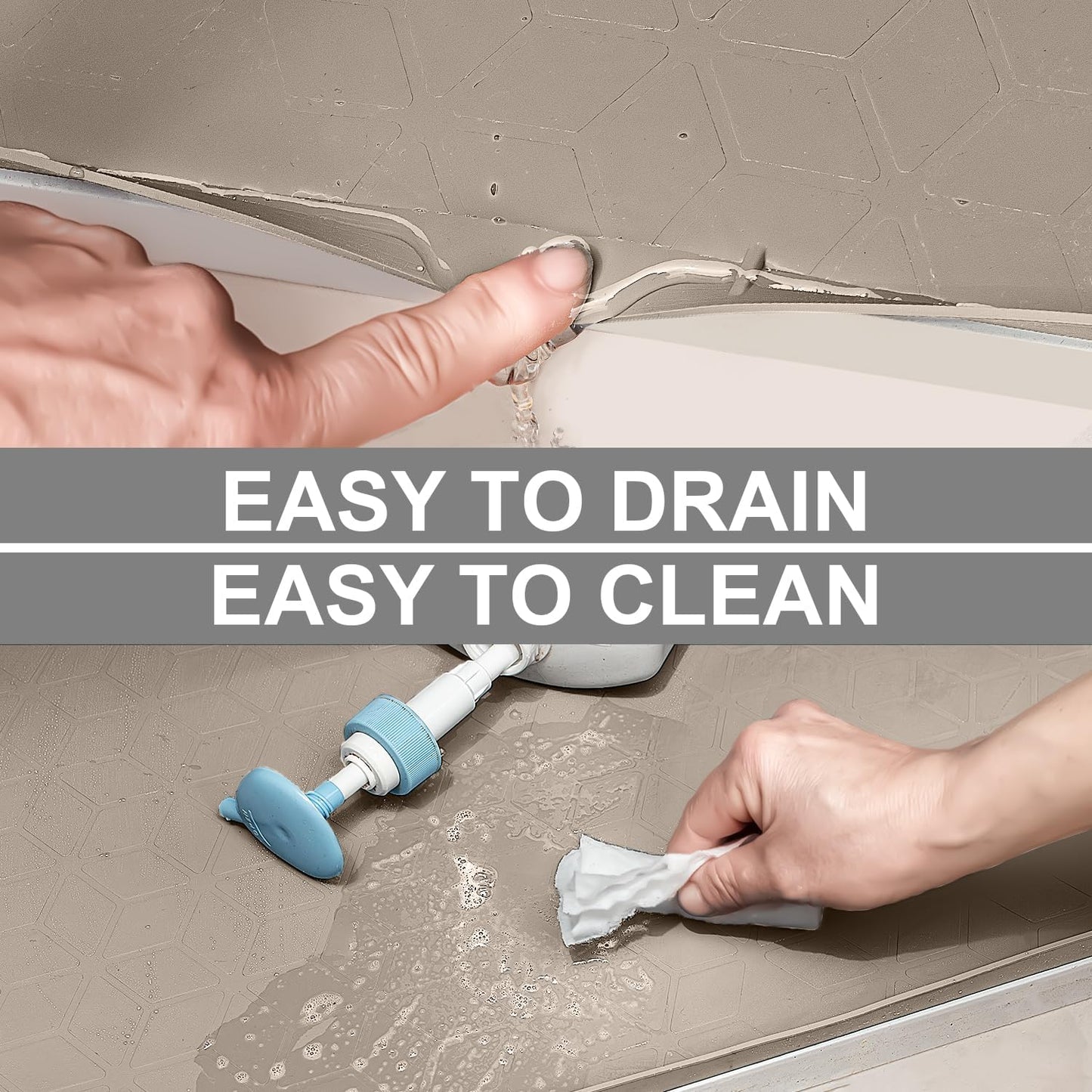 Under Sink Mat, 31" x 22" Waterproof Silicone Under Sink Tray for Kitchen & Laundry Cabinets, Kitchen Cabinet Shelf Protector, Up to 3.2 Gallons Liquid, Fits 36 inch Standard Cabinet(Apricot)