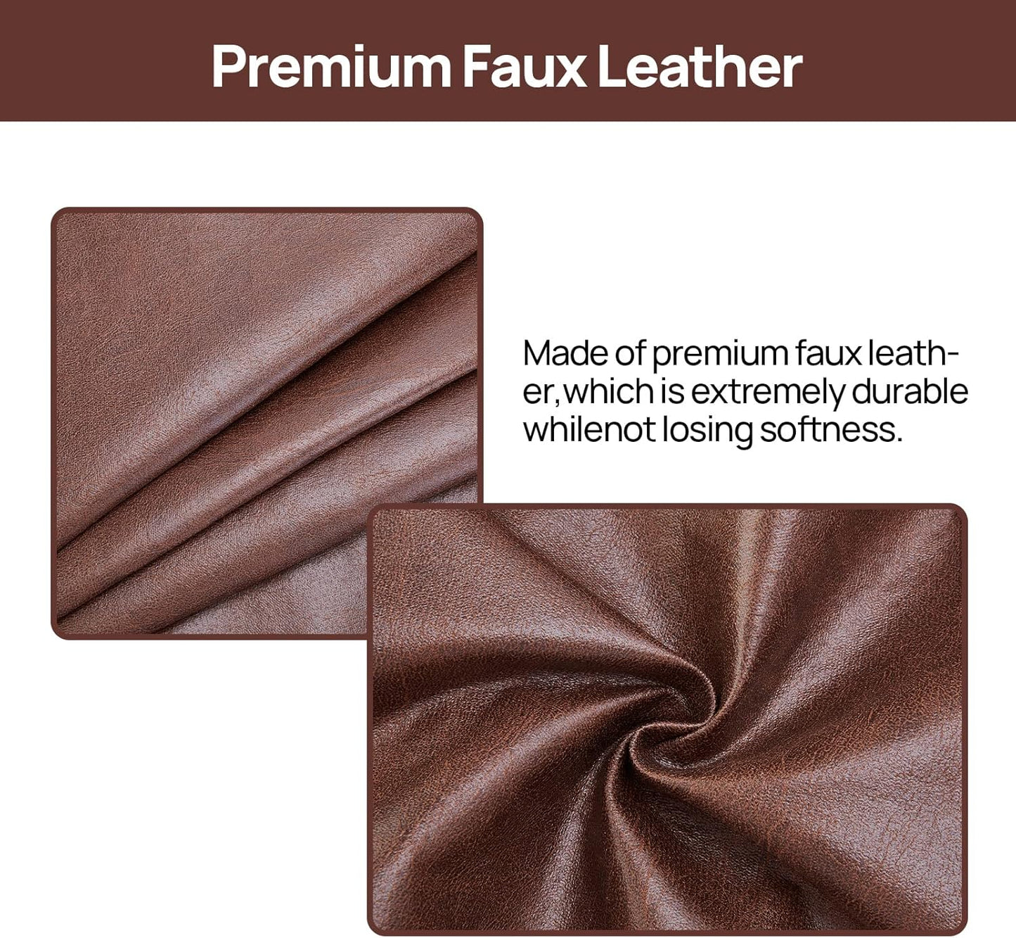 Teniux Remote Control Holder Faux Leather Armrest Organizer with 6 Pockets for Recliner Couch Sofa, Armchair Caddy for Smart Phone, Book, Magazines, Ipad, Remotes (Brown)