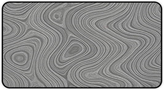 Brushed Metal Texture Desk Mat - Extended Mouse Pad & Desk Pad, Neoprene Surface, Non-Slip Rubber Base, Stitched Edges, Desk Protector for Keyboard & Mouse, Sizes 12x18/12x22/16x32 (Damascus, 12x22)