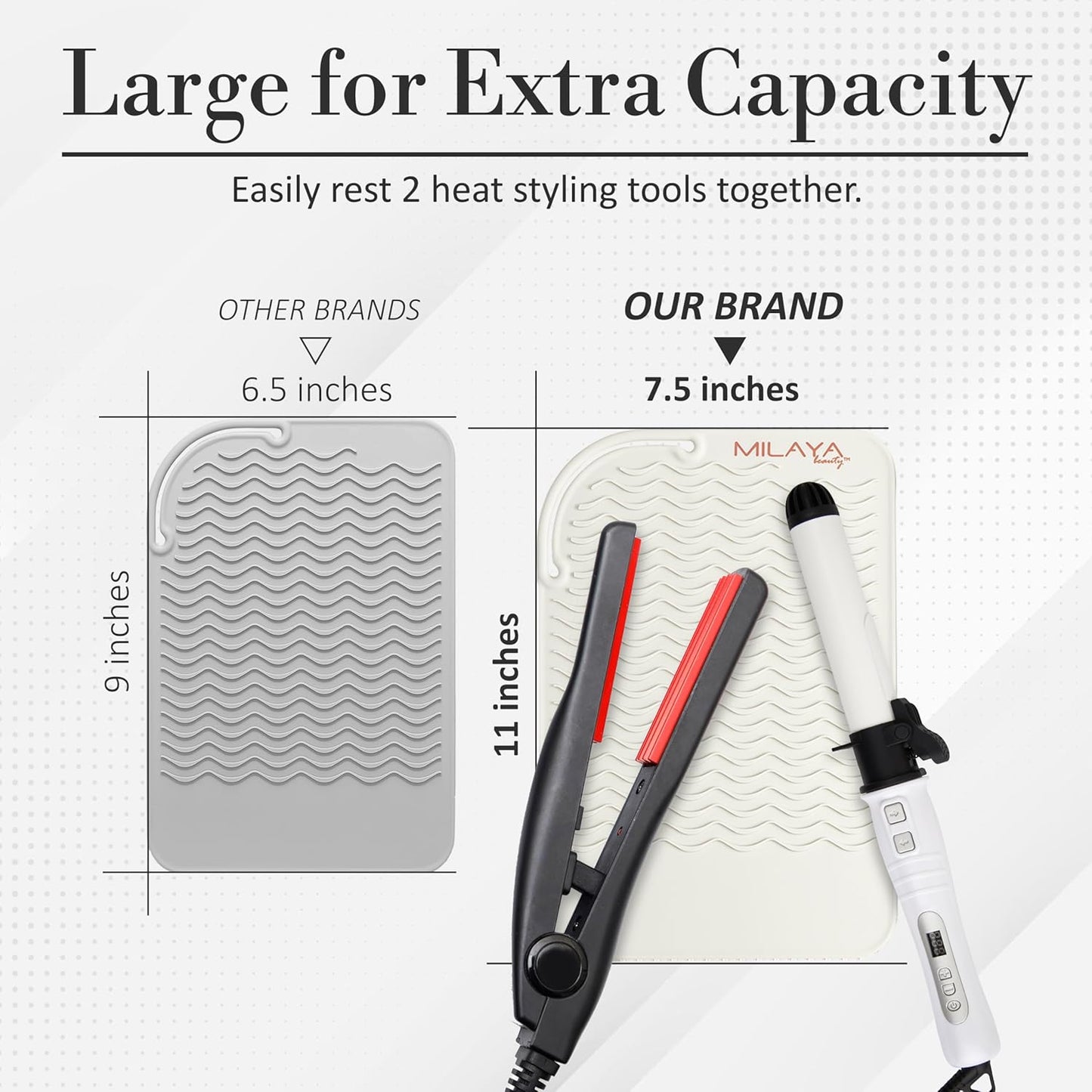Heat Resistant Mat - Curling Iron Holder - Silicone Heat Resistant Mat - Makeup Mat - Hot Tools Mat - Hot Tools Flat Iron Holder - Vanity Decor - Vanity Accessories
