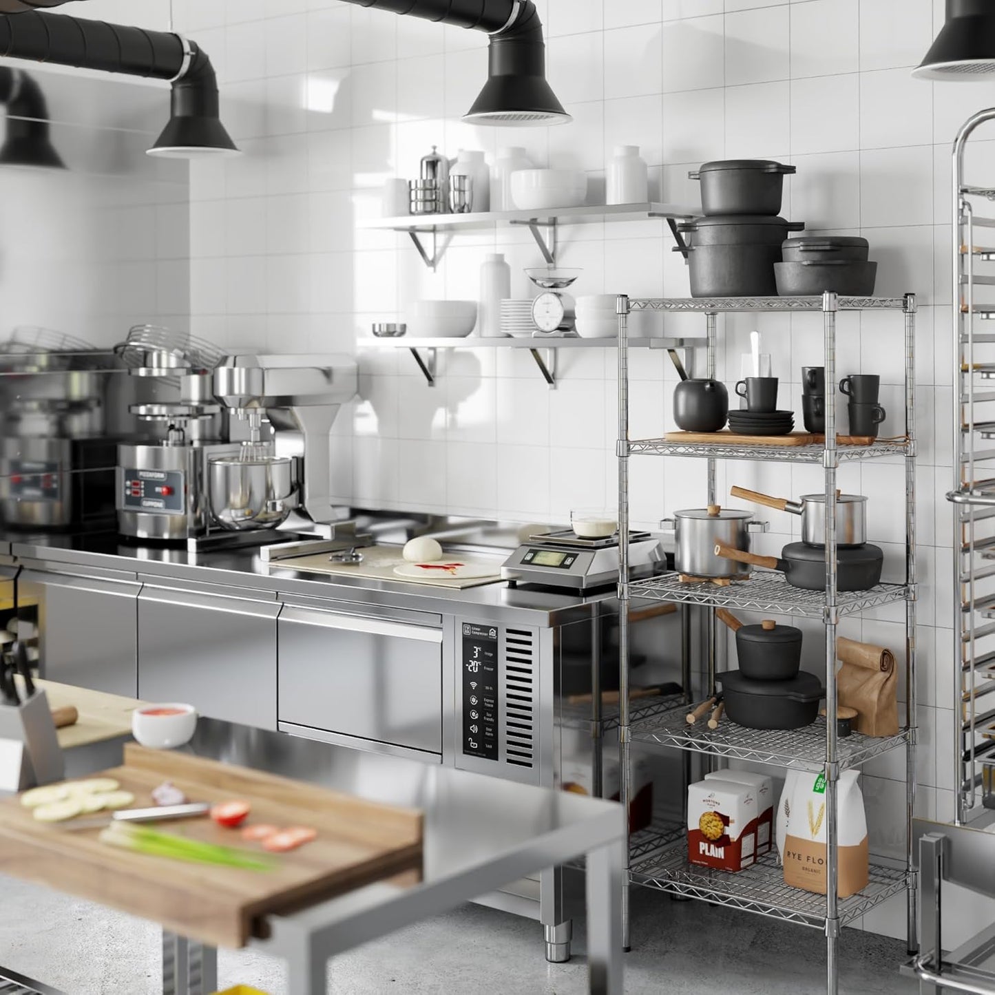 18" Deep x 24" Wide x 64" Height Wire Shelving Kit | 5-Tier | NSF Commercial Storage Rack Unit