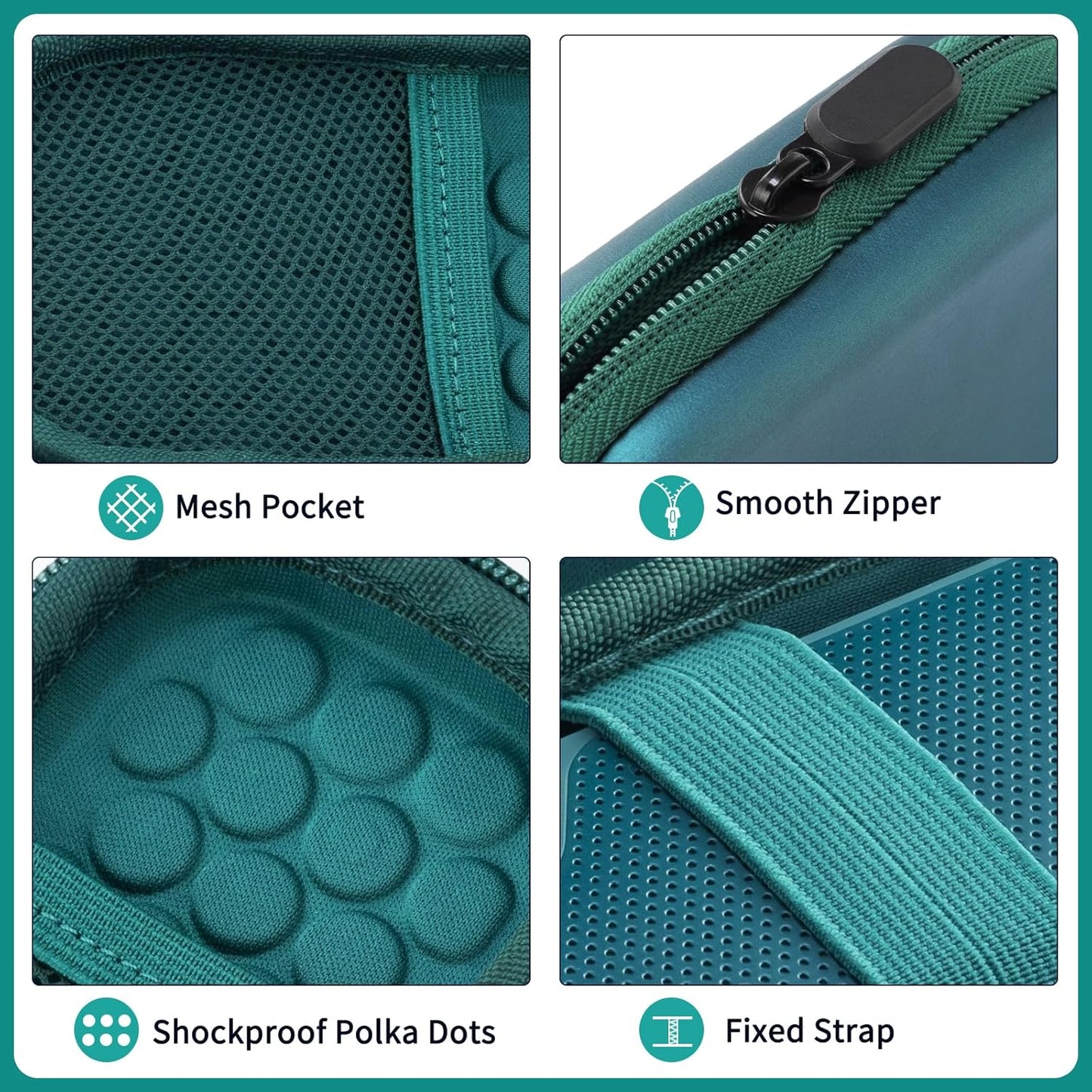 Hard Case Compatible with SanDisk Extreme Pro/SanDisk Extreme Portable External SSD 500GB 1TB 2TB, Portable Protective Storage Travel Bag (Box Only) (Green)