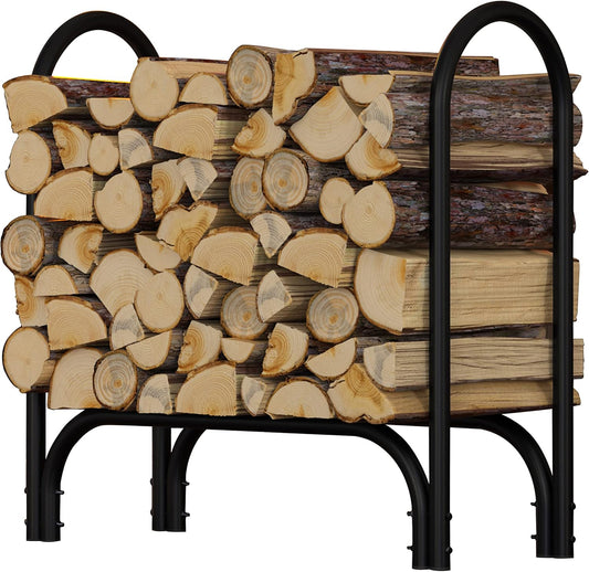 Fire Beauty Firewood Rack Log Holder,Log Storage Holder,Storage Rack,Firewood Stacker for Fireplace Indoor Outdoor(Middle)