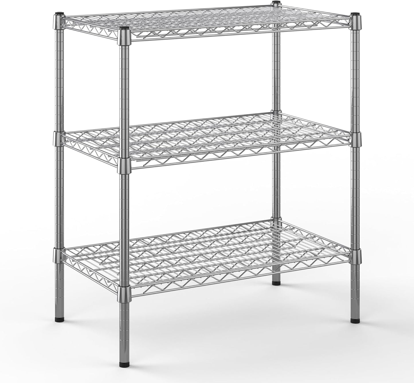 18" Deep x 30" Wide x 34" Height Wire Shelving Kit | 3-Tier | NSF Commercial Storage Rack Unit