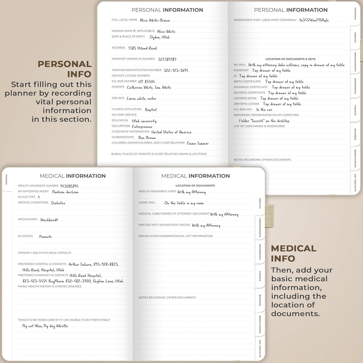 Clever Fox End of Life Planner – Final Arrangements Organizer for Beneficiary, Will Preparation, Last Wishes & Funeral Planning, A5 (Seashell)