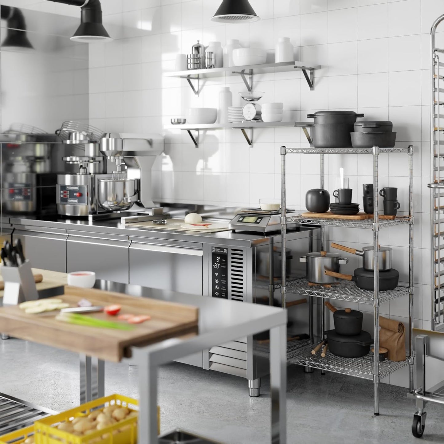 18" Deep x 24" Wide x 54" Height Wire Shelving Kit | 4-Tier | NSF Commercial Storage Rack Unit
