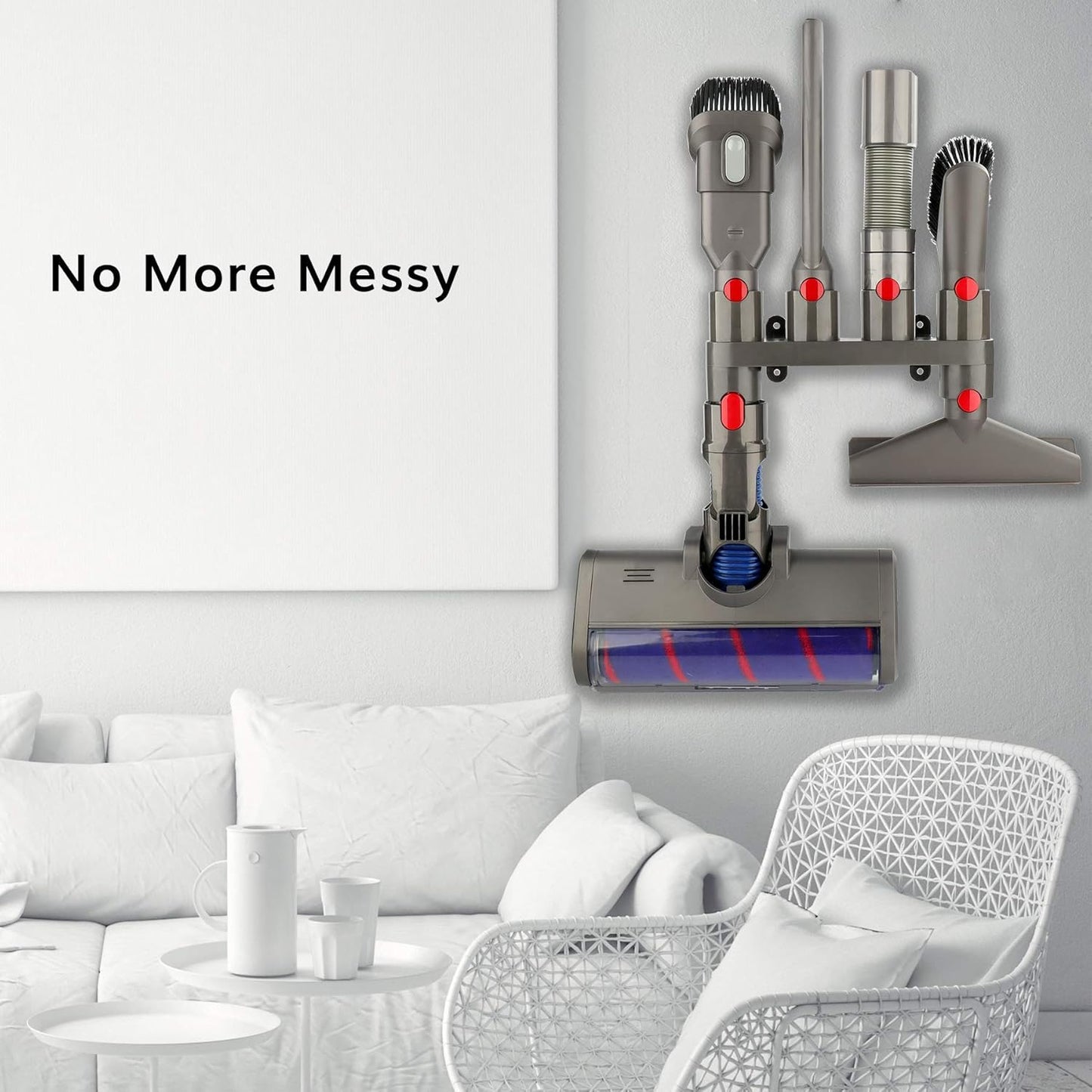 Accessories Mount Holder for Dyson V15 V8 V7 V10 V11 Absolute Animal Trigger Motorhead Attachments With Expansion Screws Wall Mount Organizer for Dyson V8 V7 V10 V11 Tools