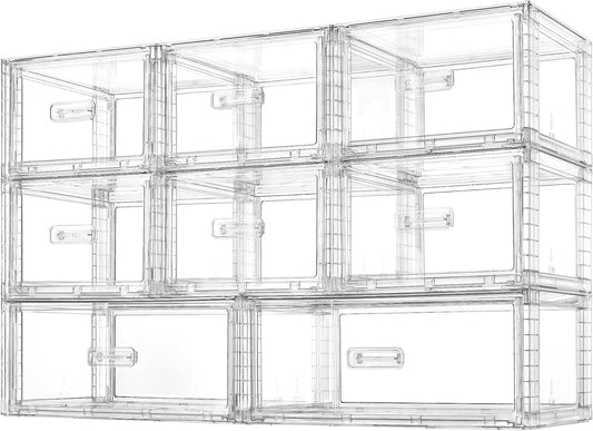 Vtopmart 8-Piece Large & Medium Stackable Drawer Organizer Set, 162QT Clear Storage Cabinet with Easy Assembly, Durable Drawers for Closet, Bedroom, Entryway, Playroom & Apartment Organization