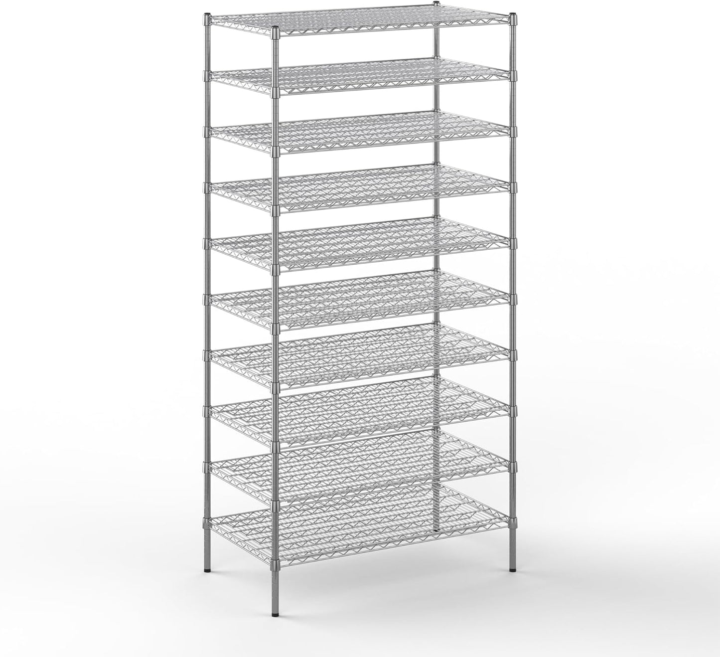 24" Deep x 42" Wide x 86" Height Wire Shelving Kit | 10-Tier | NSF Commercial Storage Rack Unit