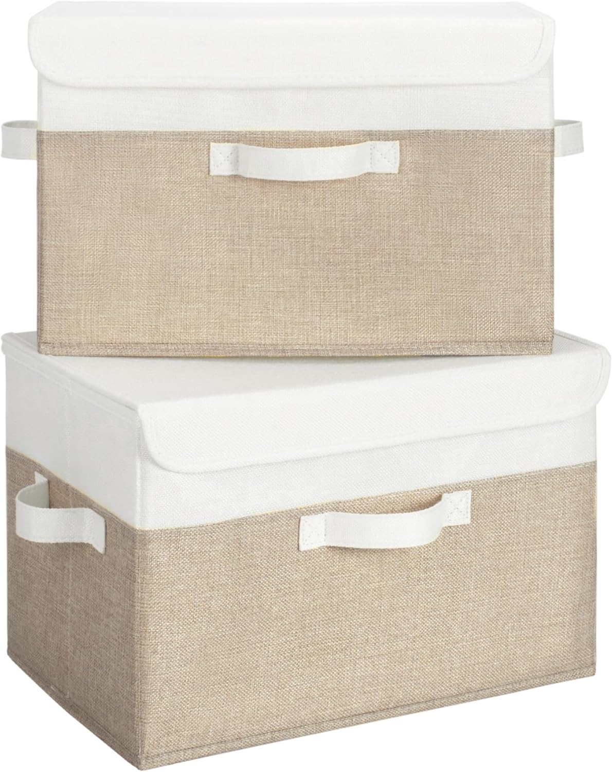 GRANNY SAYS Storage Bins with Lids, Decorative Storage Boxes, Clothes Stoarge Bins, Shelf Baskets, Closet Storage Bins for Clothing, Collapsible Storage and Organization, 2-Pack