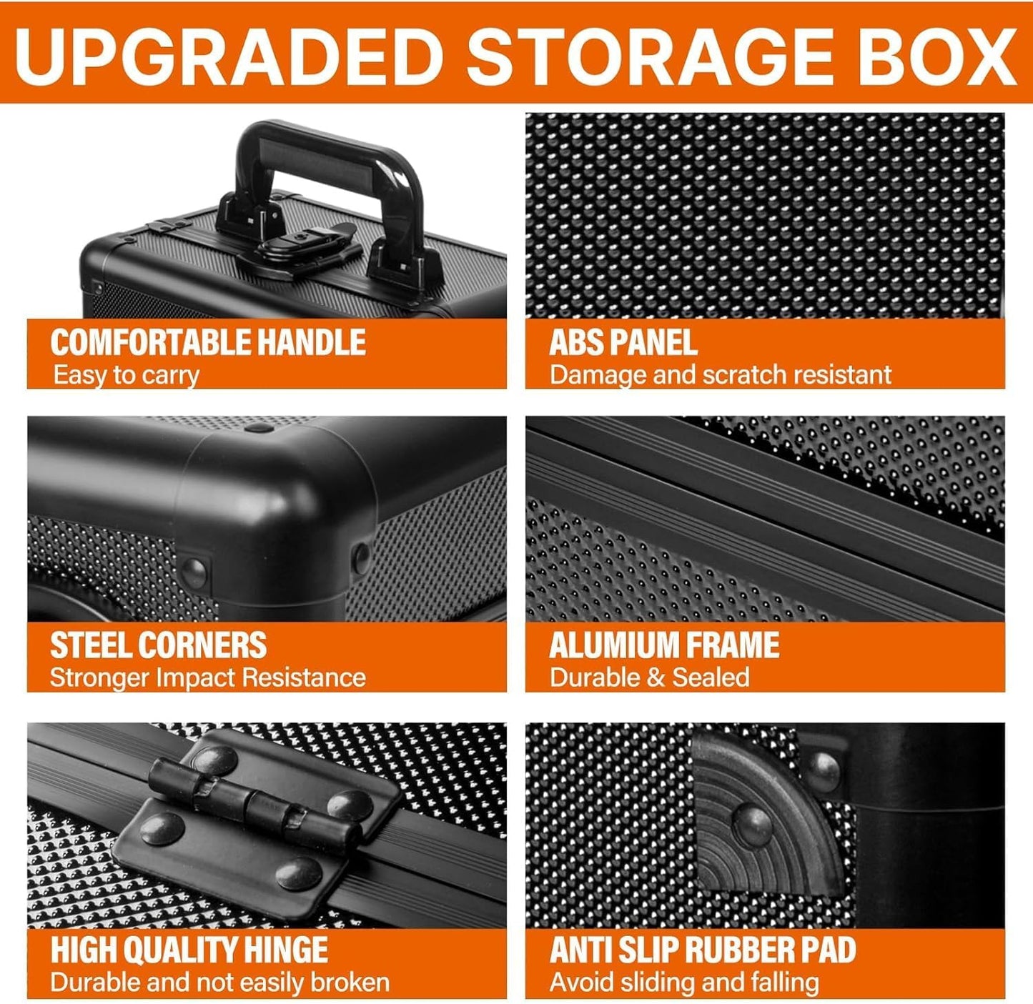 Graded Card Storage Box Case, Sports Trading Card Box - Cards Slab Case Fits PSA MTG CSG BGS SGC Top Loaders Magnetic Card Holder, Waterproof Carrying (Mid-Range)