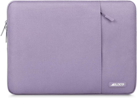 MOSISO Laptop Case 16 inch, 15-15.6 inch Laptop Sleeve Compatible with MacBook Pro 16 M4 M3 M2 M1, HP Acer Dell Lenovo ASUS Notebook, Polyester Vertical Computer Sleeve Bag with Pocket, Purple