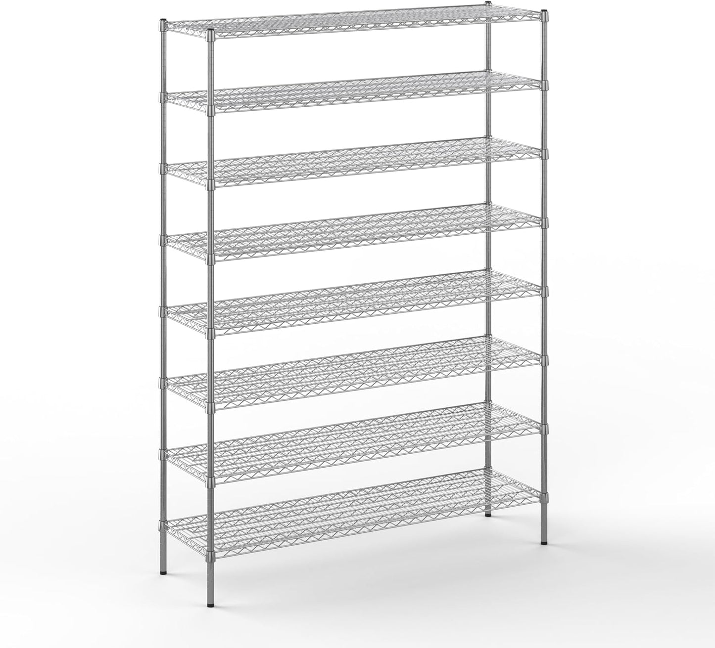 18" Deep x 60" Wide x 86" Height Wire Shelving Kit | 8-Tier | NSF Commercial Storage Rack Unit
