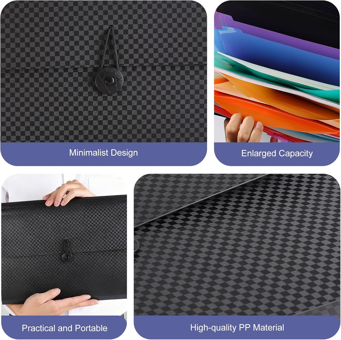 File Organizer, 13-Pocket Expanding Folder + Large Accordion Divider | Great for Home, Office, Travel & Classroom