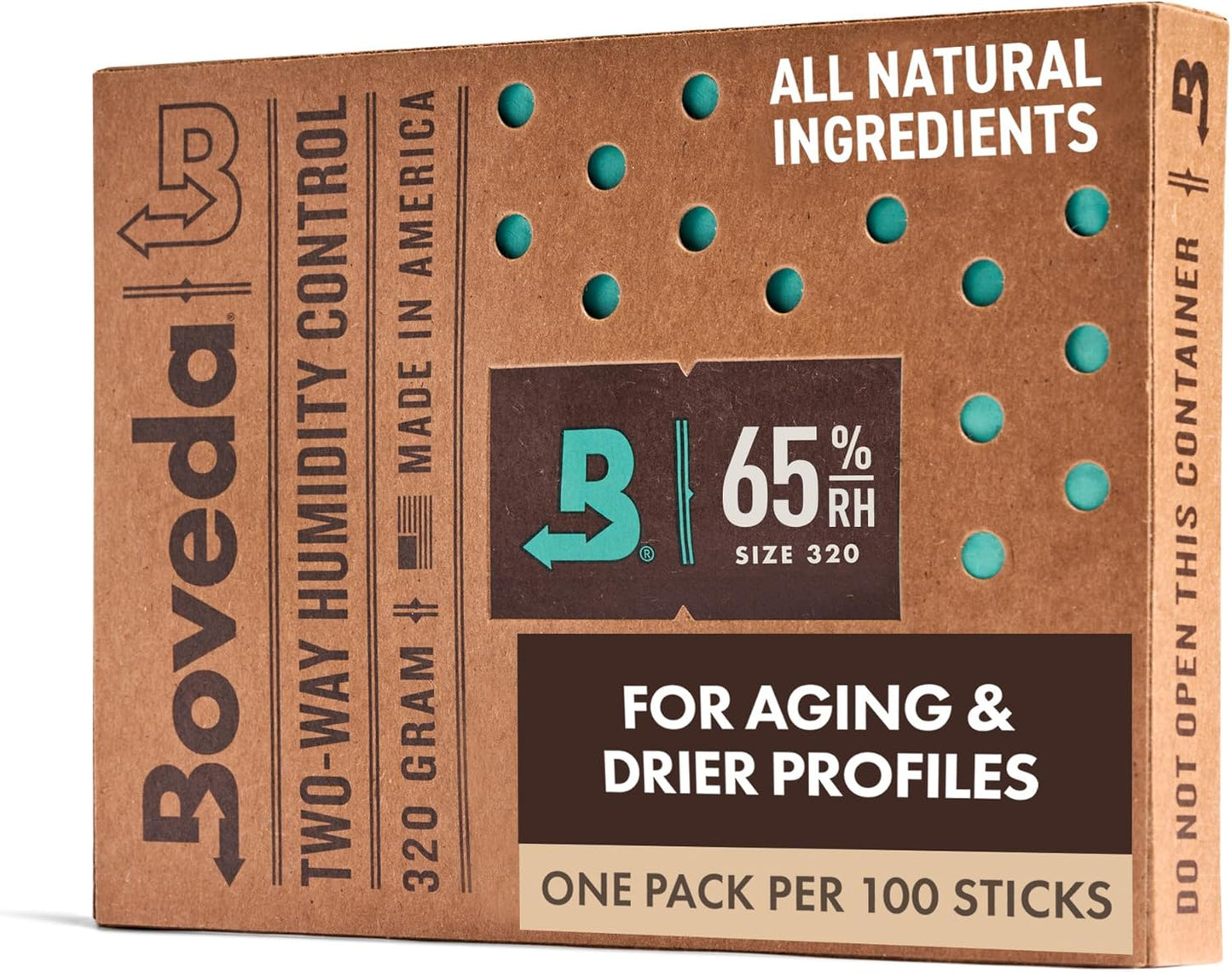 Boveda 65% Two-Way Humidity Control Pack For Aging & Long-Term Storage in Large Plastic & Wood Boxes – Size 320 – Single – Moisture Absorber – Humidifier Pack – Individually Wrapped Hydration Packet