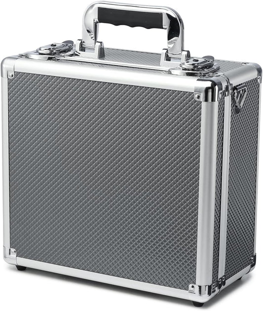 Multi color Card Storage Hard Case, Sports Card Collection Boxes,Trading Cards Cabinet, Card Holder, Toploader Box (Gray, Medium)