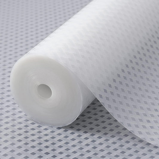 Shelf Liners for Kitchen Cabinets Refrigerator Liners Waterproof & Oil-Proof Kitchen Cupboard Liner Non-Slip Drawer Mats EVA Material Non Adhesive Fridge Mats for Shelves - Clear 23.6 x 78.7 Inches