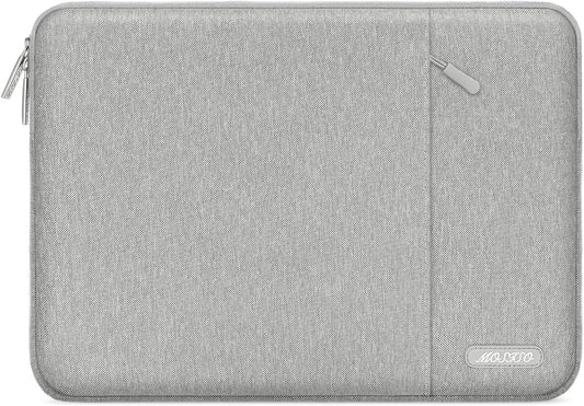 MOSISO Laptop Case 13.3 inch, 13-13.3 inch Laptop Sleeve Compatible with MacBook Air/Pro 13/Pro 14 M5 M4 M3 M2 M1, HP Dell ASUS Lenovo,Polyester Vertical Computer Sleeve Bag with Pocket, Gray