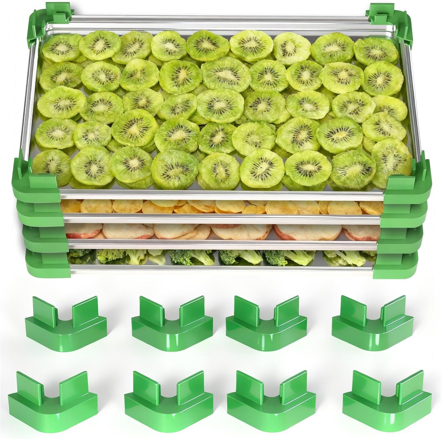16 Pcs Original Tray Stackers for Harvest Right Freeze Dryer Trays, Stacks 5 Trays, Freeze Dryer Machine Accessories, Freeze Dried Food Storage