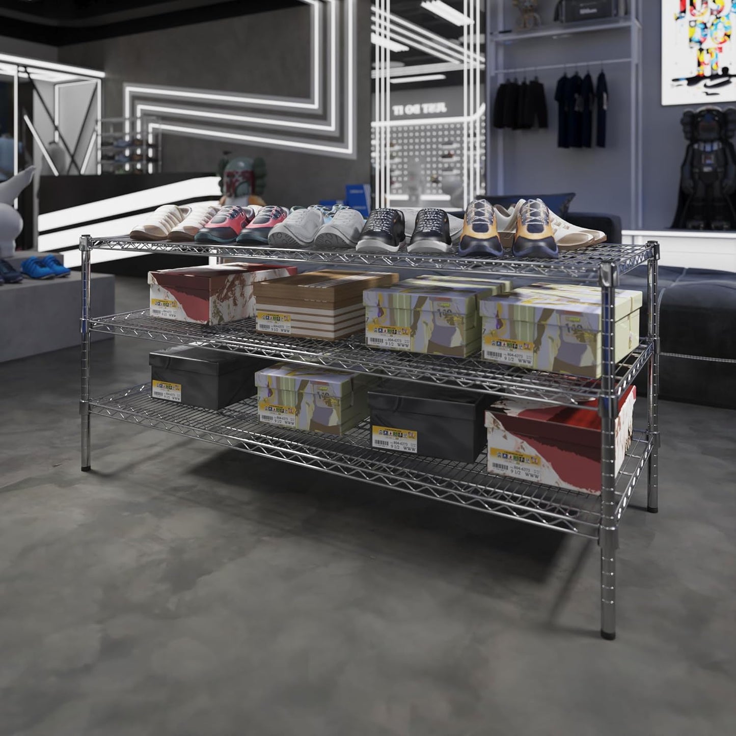 24" Deep x 60" Wide x 27" Height Wire Shelving Kit | 3-Tier | NSF Commercial Storage Rack Unit