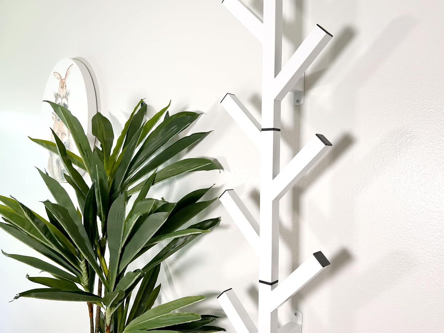 Premium Racks Coat Rack & Hat Rack – Modern Design – Wall Mounted – Stylish – (White)