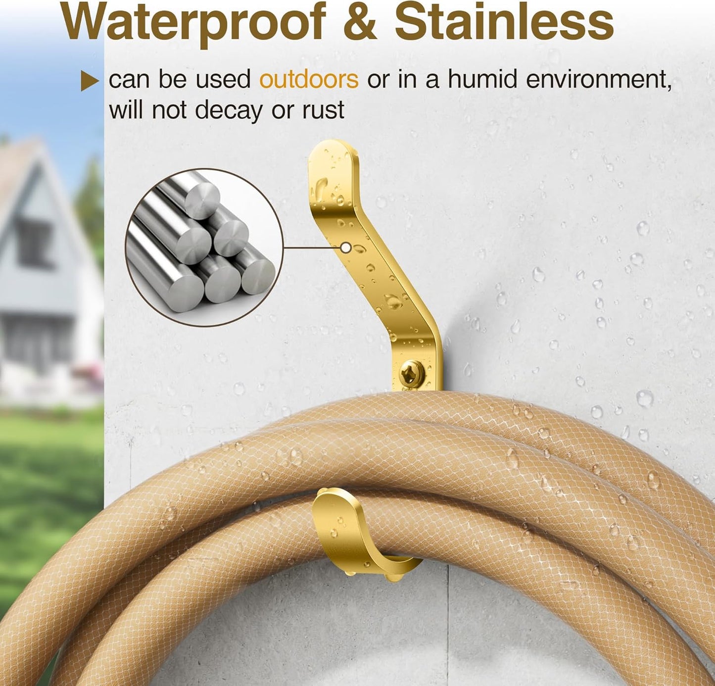 Coat Hooks Wall Mount for Hanging: 20LB Sturdy Hanger for Backpack, Towel, Bag, for Closet, Bathroom, Door, Mushroom, Brushed Gold 4 Pack, 3.75"