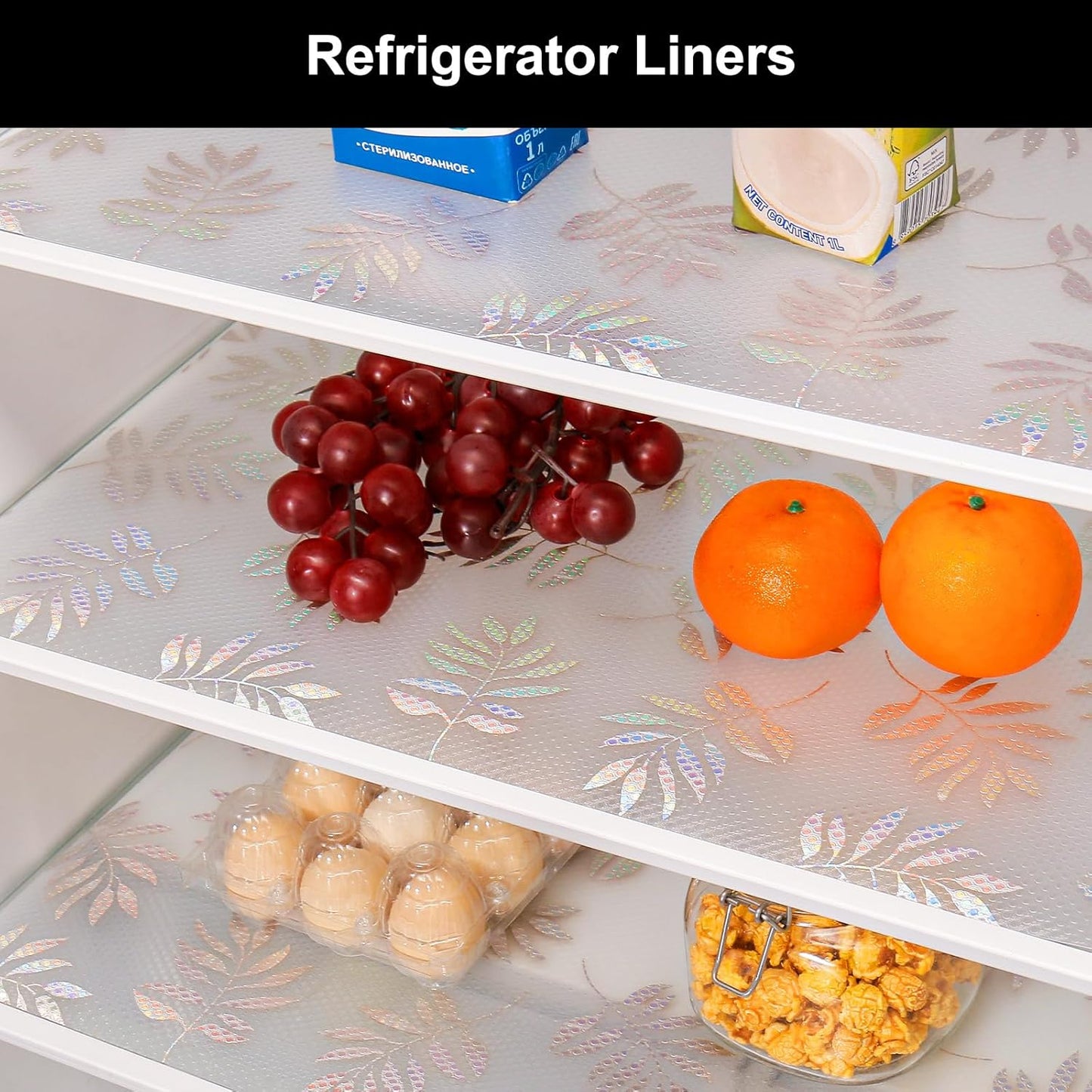 Cooyes Shelf Liner – Premium Non-Adhesive Cabinet & Drawer Liner for Kitchen – Waterproof Shelf Paper with Modern Pattern – Durable EVA Cabinet Mat – Easy to Cut （11.8" W x 118" L）