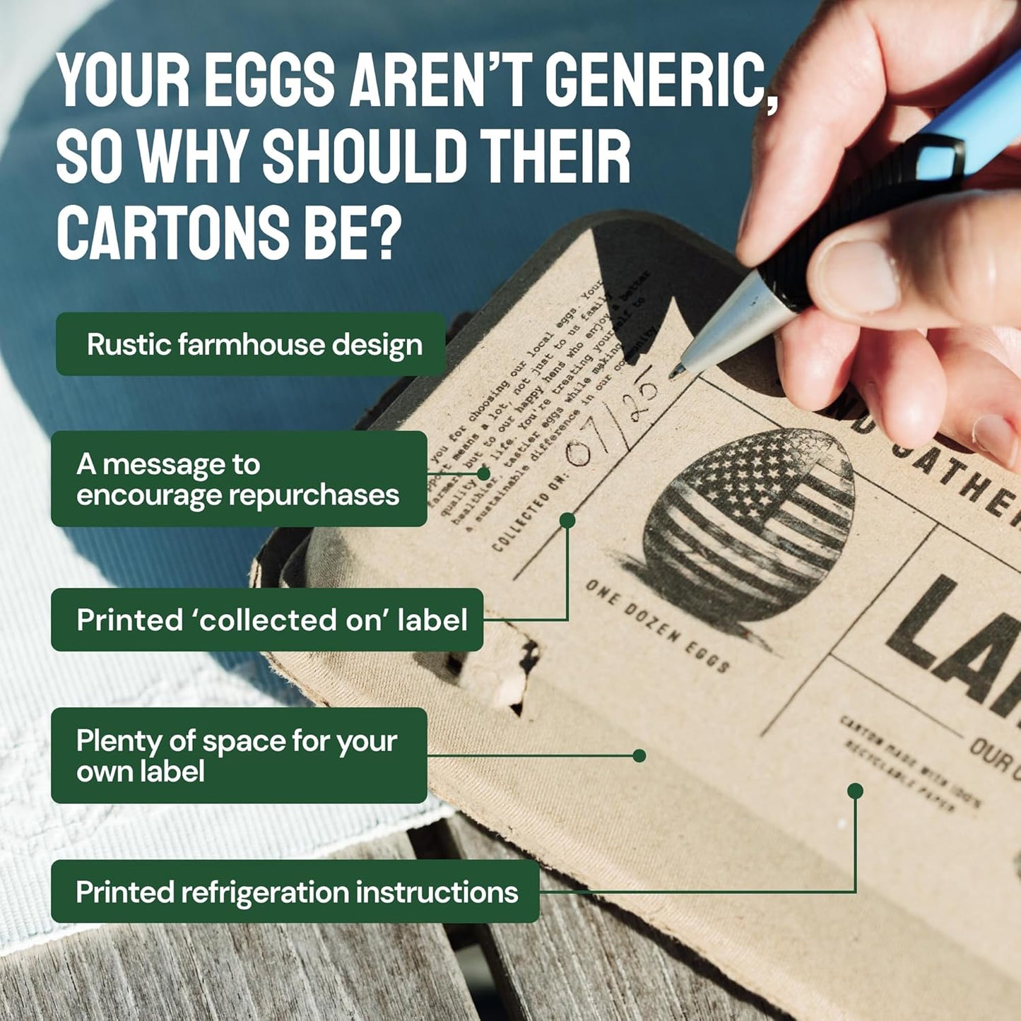 PTCOM Hatortempt Bulk Egg Cartons - 24-Pack, Reusable 12-Count Basket - Recycled Paper Pulp Protection & Ventilation - Fits Small to XL Sizes - Cardboard Dozen Egg Carton Basket